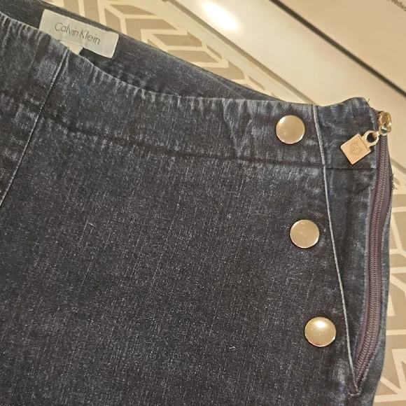 Calvin Klein Dark Denim Straight Leg Jeans - Picture 10 of 10